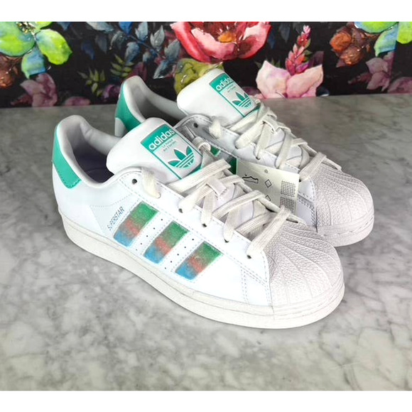 adidas gazelle silver green womens Thick Fluffy Laces Mocha